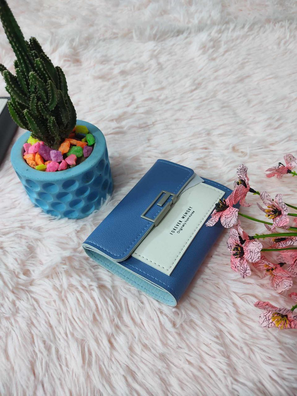 Ladiess wallet only Sky Blue colour