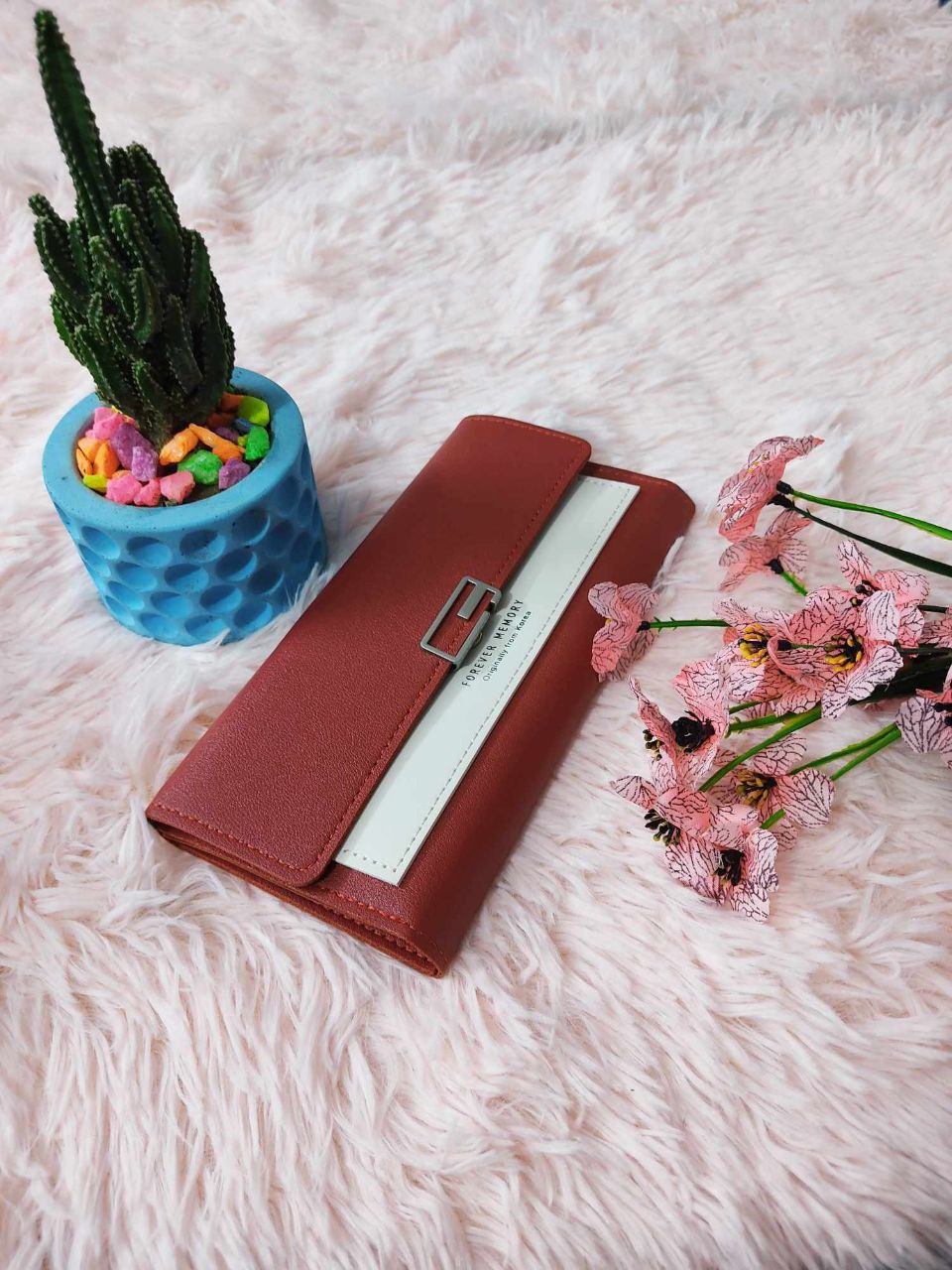 Ladies wallet mobile and card holder Red colour