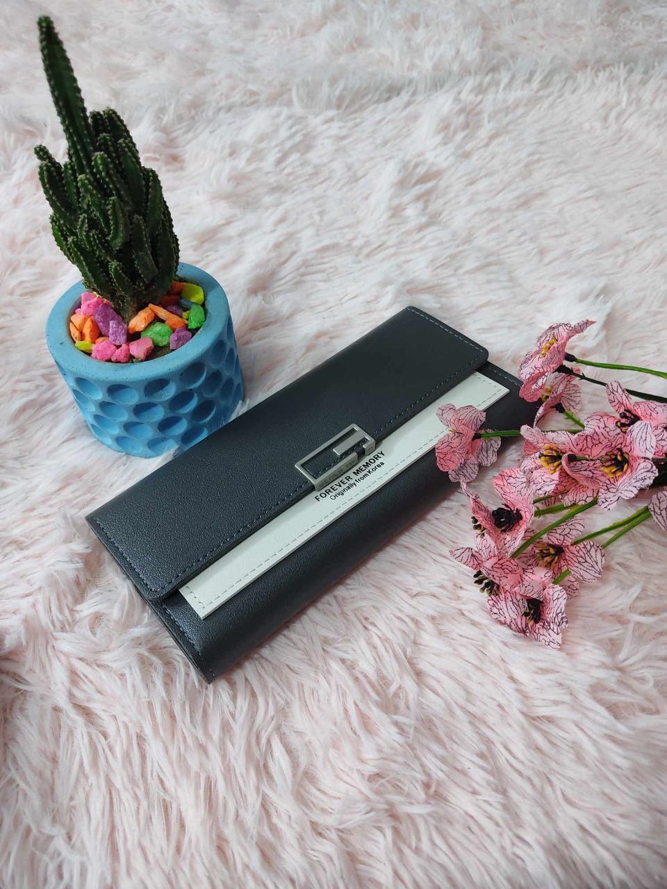 Ladies wallet mobile and card holder Royal  Black colour