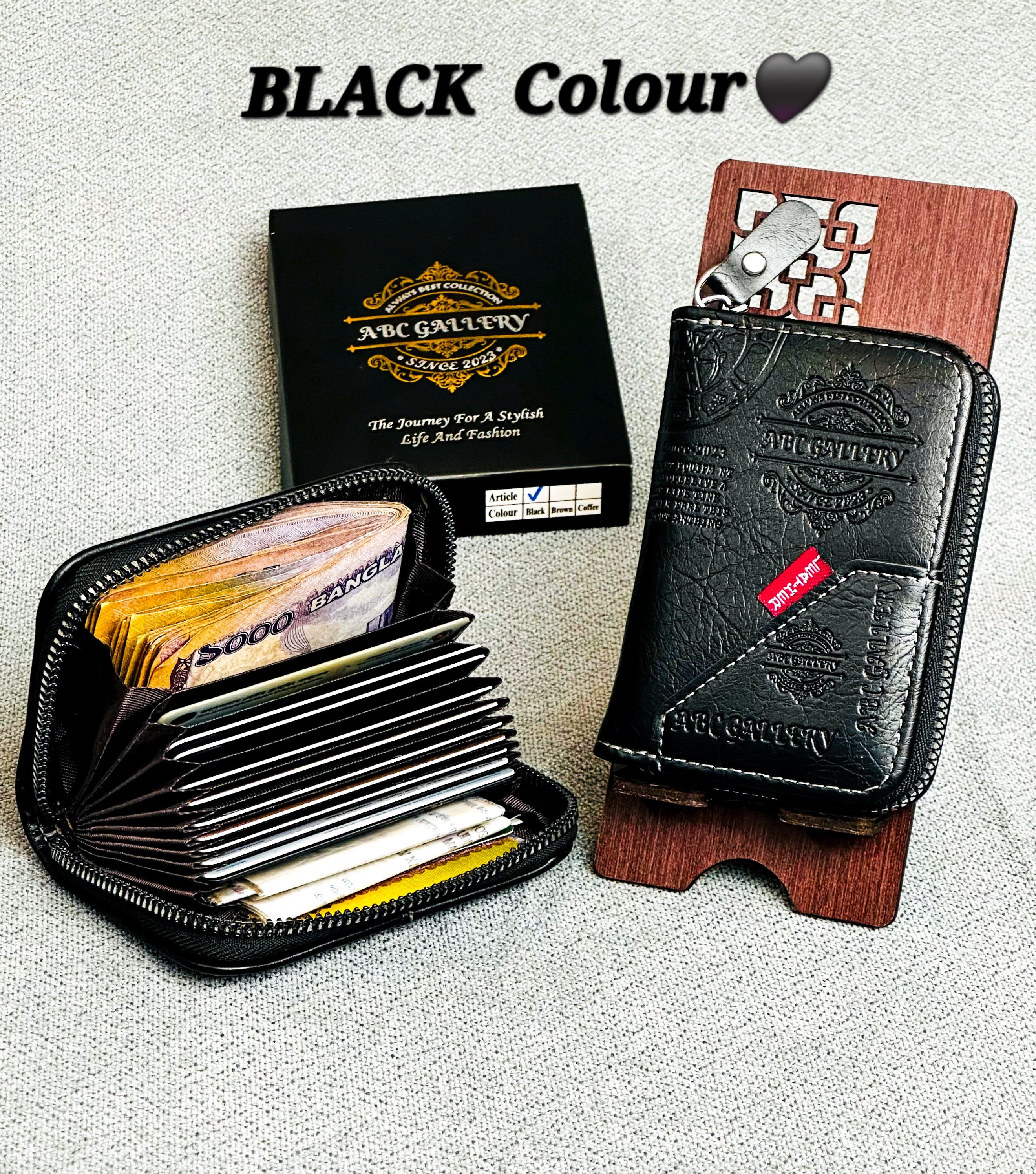Brand Wallet Black Colour
